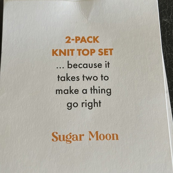 NWT JUNIOR black 2 -Pack knit top set. Brand: Sugar Moon - Picture 5 of 5
